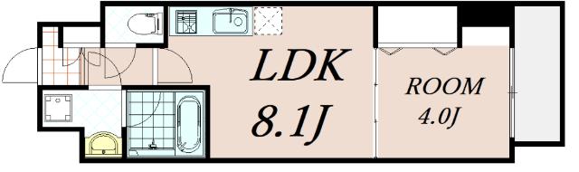 グランディア梅田ノース(1LDK/6階)の間取り写真