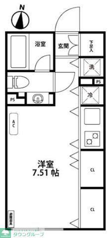 GC目白(ワンルーム/4階)の間取り写真