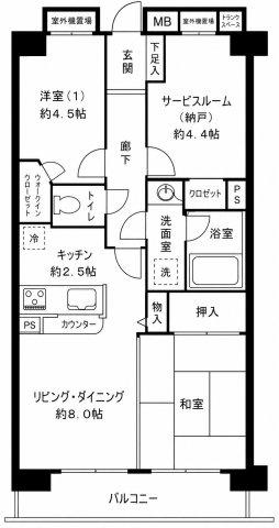レーベンハイム西新井弐番館(2SLDK/2階)の間取り写真