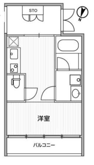 GRANDUO代々木2 グランデュオ代々木2(ワンルーム/1階)の間取り写真