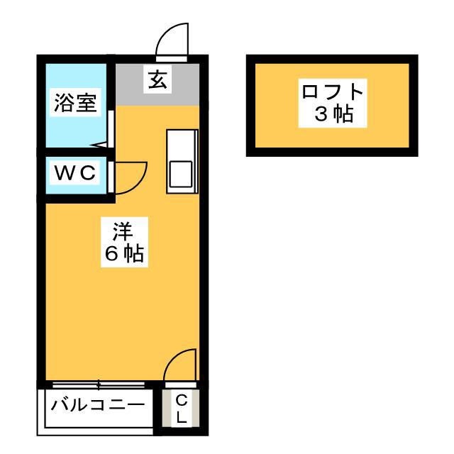 ニューパレス24(ワンルーム/1階)の間取り写真