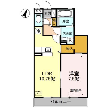 インペリアルパレス(1LDK/3階)の間取り写真