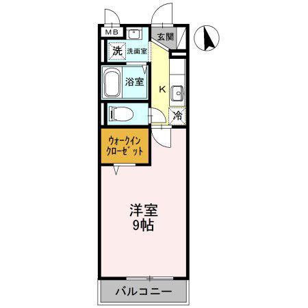 グレイス(1K/2階)の間取り写真