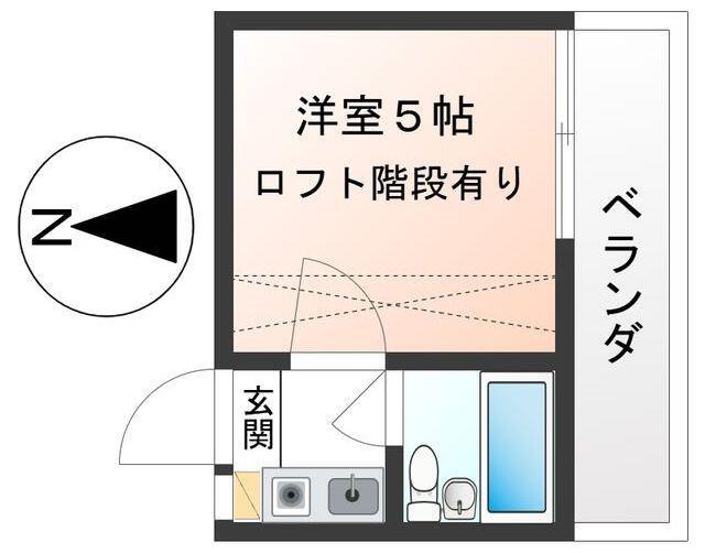 ヒュッゲ荻窪(1K/2階)の間取り写真