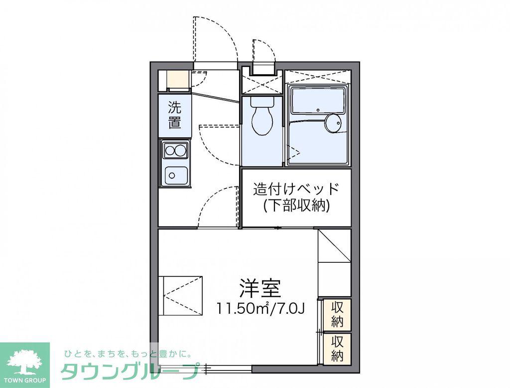レオパレスキャンサーU(1K/2階)の間取り写真