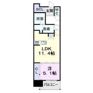 CERES丸の内(1LDK/9階)の間取り写真