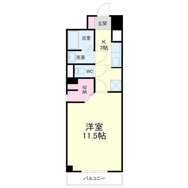 モンレーヴ葵東II(1DK/1階)の間取り写真