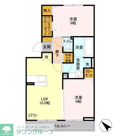 プレジール(2LDK/2階)の間取り写真