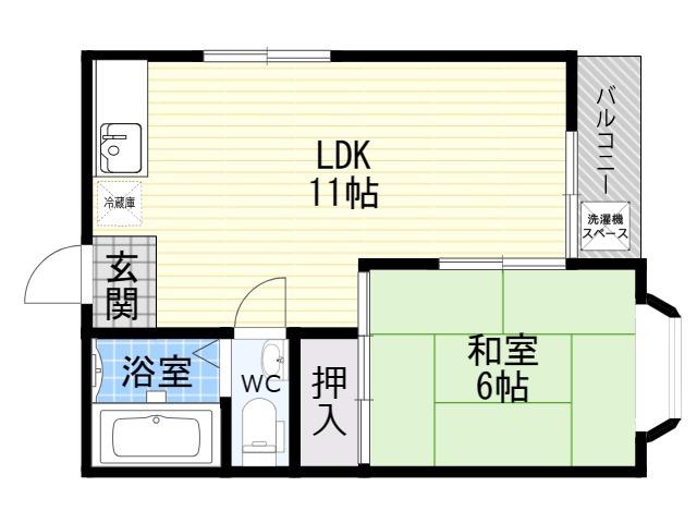スティックレジデンス永田(1LDK/8階)の間取り写真
