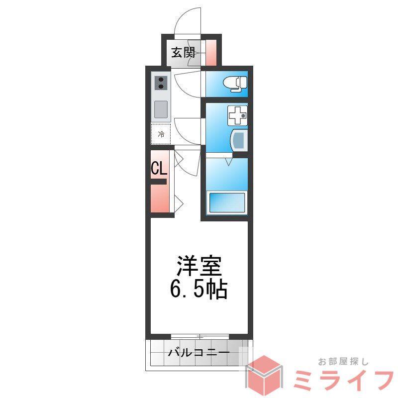 S-RESIDENCE堺BLAZE(1K/10階)の間取り写真