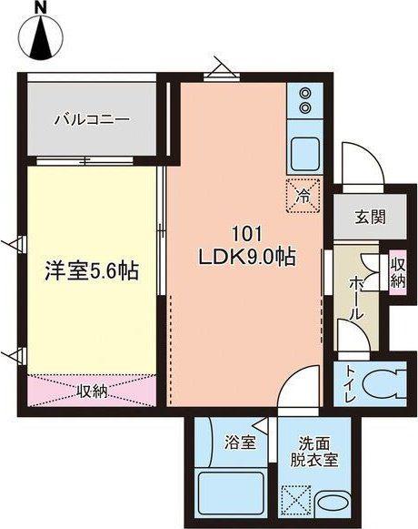 LIBERTE2(1LDK/1階)の間取り写真