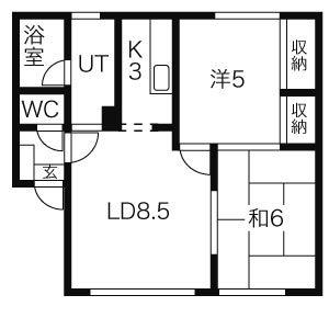 アクアドリーム(2LDK/1階)の間取り写真