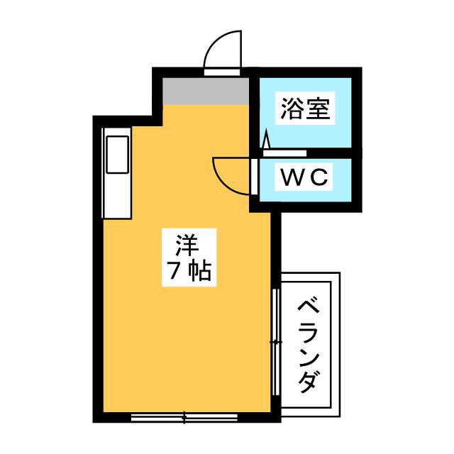 オラシオン人宿II(ワンルーム/4階)の間取り写真