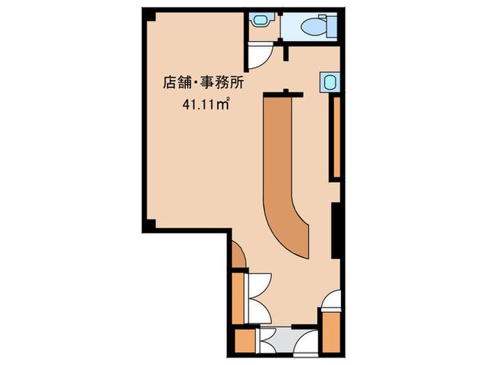 見附町コスモマンション(ワンルーム/1階)の間取り写真