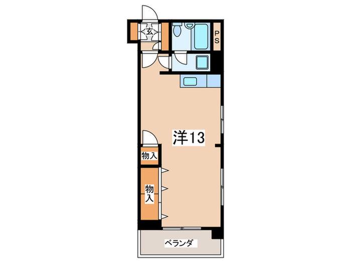 CASA MADERA(ワンルーム/5階)の間取り写真