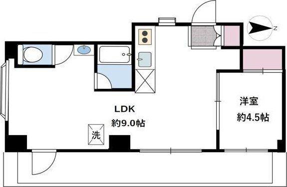 メゾンハナシマ(1LDK/1階)の間取り写真