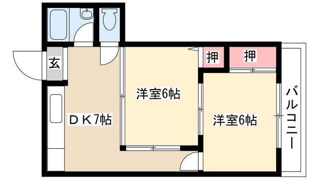 フローラル名東(1LDK/3階)の間取り写真