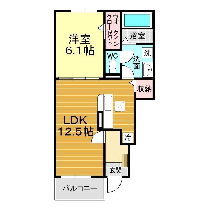 グラン アルト(1LDK/1階)の間取り写真