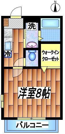 ROYAL TWICEI(1K/2階)の間取り写真