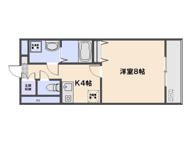 竹田ビル弐番館(1K/1階)の間取り写真