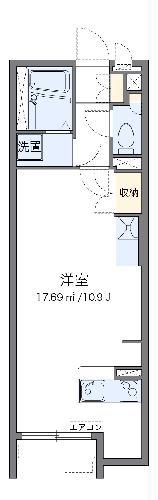 ミランダヒルズ上大岡(ワンルーム/1階)の間取り写真