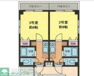アーバヒルズ中野新橋(1K/4階)の間取り写真