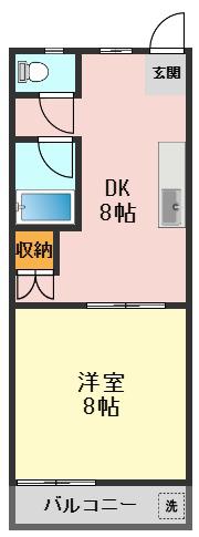 小桜コーポ(1DK/3階)の間取り写真