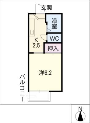 コーポ南陽(1K/2階)の間取り写真