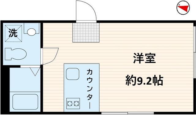 TRIAS541(ワンルーム/2階)の間取り写真