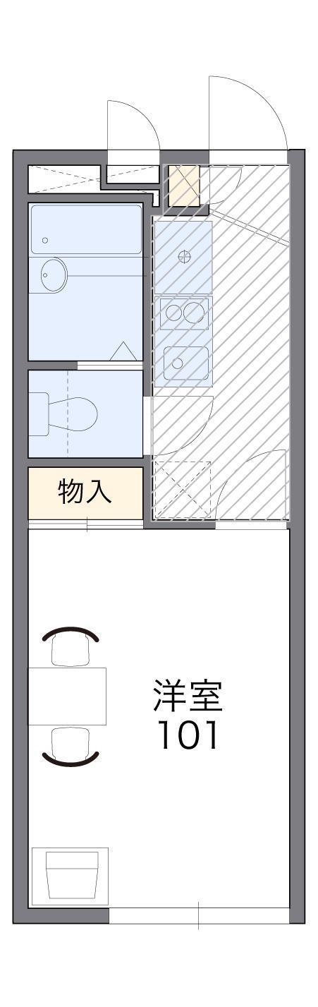 レオパレスCASA(1K/2階)の間取り写真