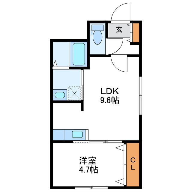 FORESTERIOR フォレステリア(1LDK/4階)の間取り写真