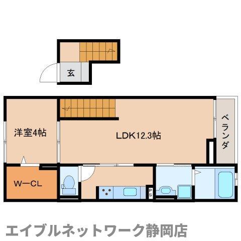 サリクス(1LDK/4階)の間取り写真