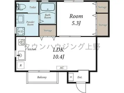 エスポワール辰沼(1LDK/1階)の間取り写真