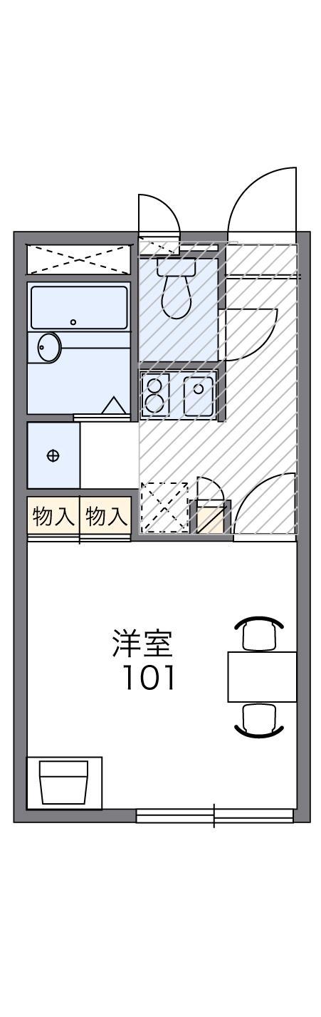 レオパレスN&M(1K/2階)の間取り写真
