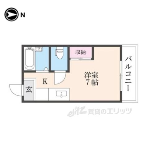 ハイクレスト光善寺(ワンルーム/1階)の間取り写真