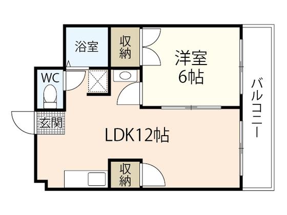 グランディール門田屋敷(1LDK/4階)の間取り写真