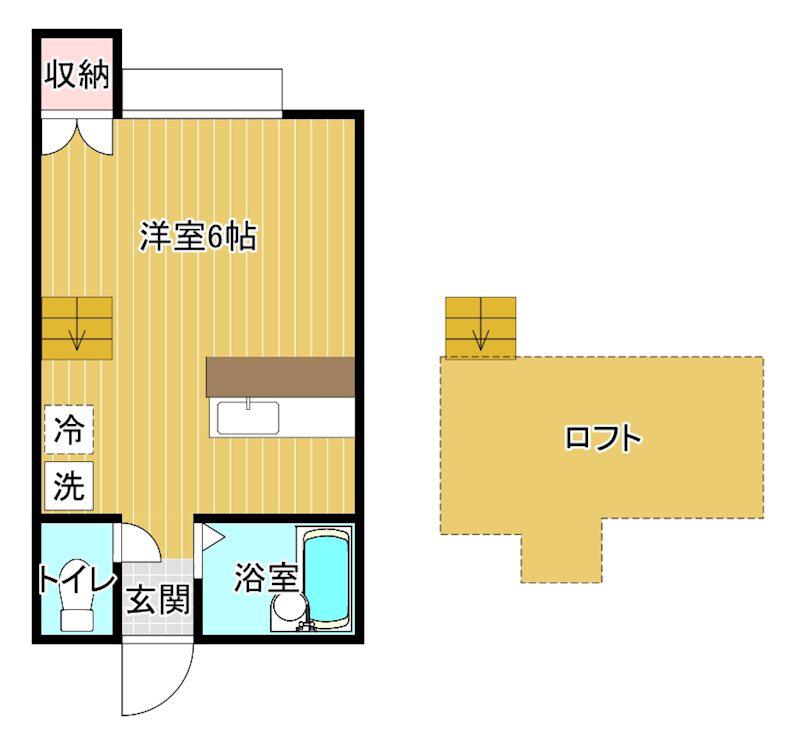 メゾンヌーベル(ワンルーム/1階)の間取り写真