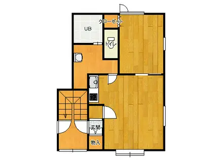 ビクトリー1・4 B棟(1DK/1階)の間取り写真