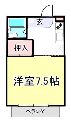 グリーンハイツ堀(1K/3階)の間取り写真