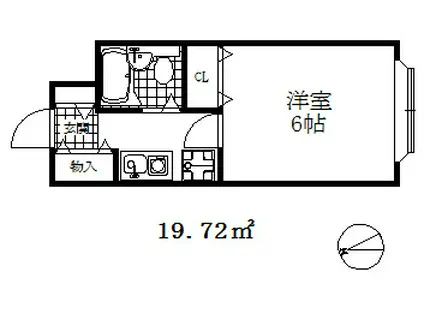 マヤサクラビレッジ(1K/1階)の間取り写真