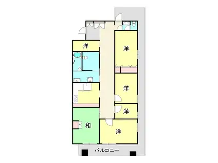 コーラルウェイII(5K/6階)の間取り写真