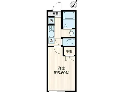 グランコート志津(1K/1階)の間取り写真