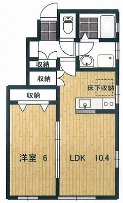 オークタウン(1LDK/1階)の間取り写真