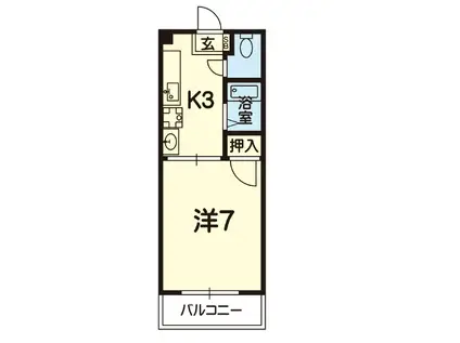 レジデンス・スターライト(1K/3階)の間取り写真