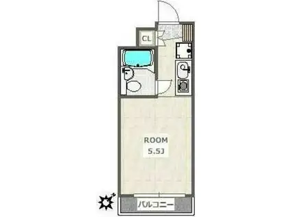 TOP長津田第2(ワンルーム/4階)の間取り写真