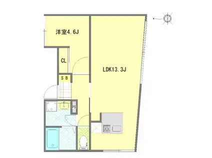 アピチェ大森(1LDK/B1階)の間取り写真