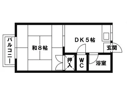 メゾン博多南(1DK/2階)の間取り写真