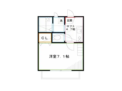 MILLET FIELD(1K/2階)の間取り写真