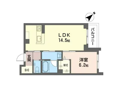 グランディール横濱台場(1LDK/2階)の間取り写真