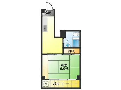 石井ビル(1K/3階)の間取り写真